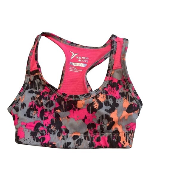 Old Navy Active Girls Sports Bra Racerback Go Dry Pink Sz. Small (5) Regular - Picture 1 of 3